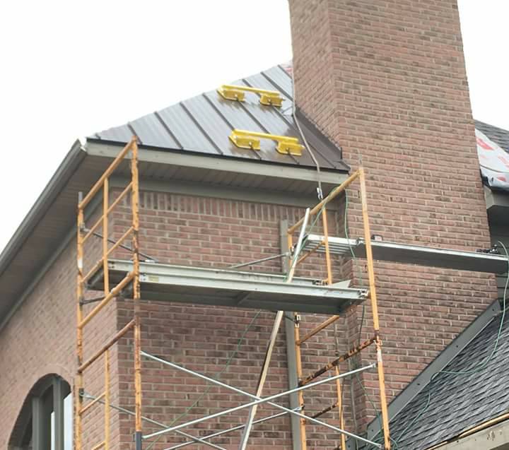 Getting a New Roof, scaffolding
